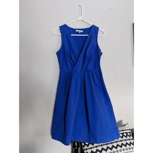 Blue Belted Party Dress